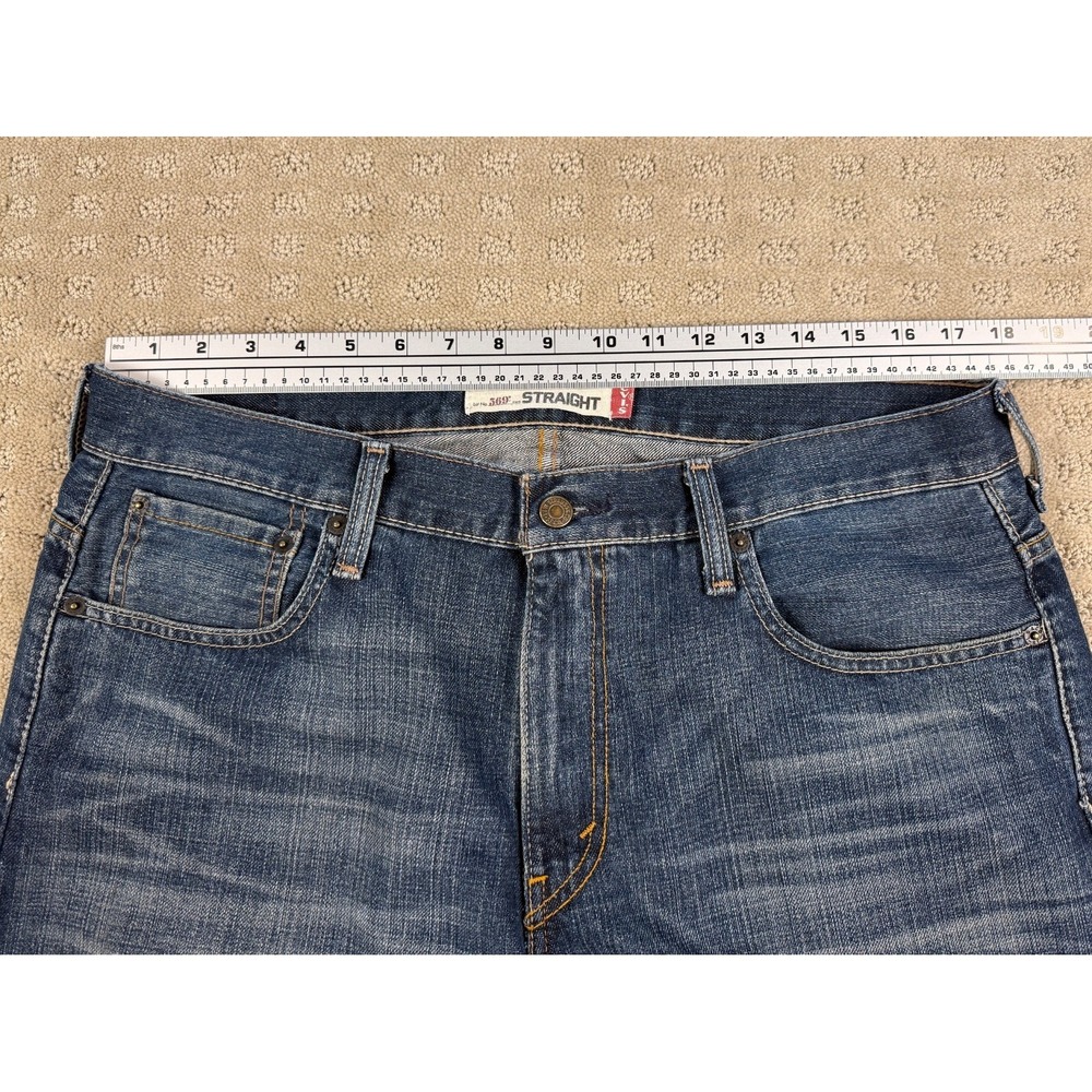 Men's Levi's 569 Loose Straight Medium Wash Blue Jeans 34x30  #1054 - Picture 2 of 15